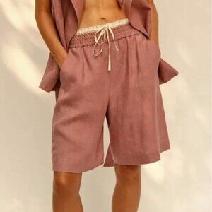 Zara Linen Bermuda Shorts with Underlay - NWT- S